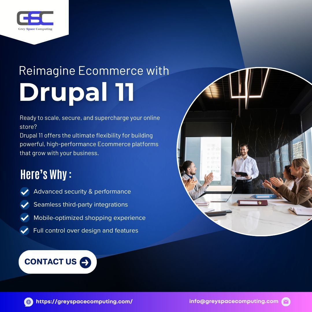 CGreyspace's tweet image. Elevate Your Online Store with Drupal 11! 🛒
Experience the next level of Ecommerce innovation with Drupal 11
Learn More : greyspacecomputing.com/services/drupa…
#Drupal11 #DrupalCommerce #ScalableSolutions #DigitalTransformation #OnlineStore