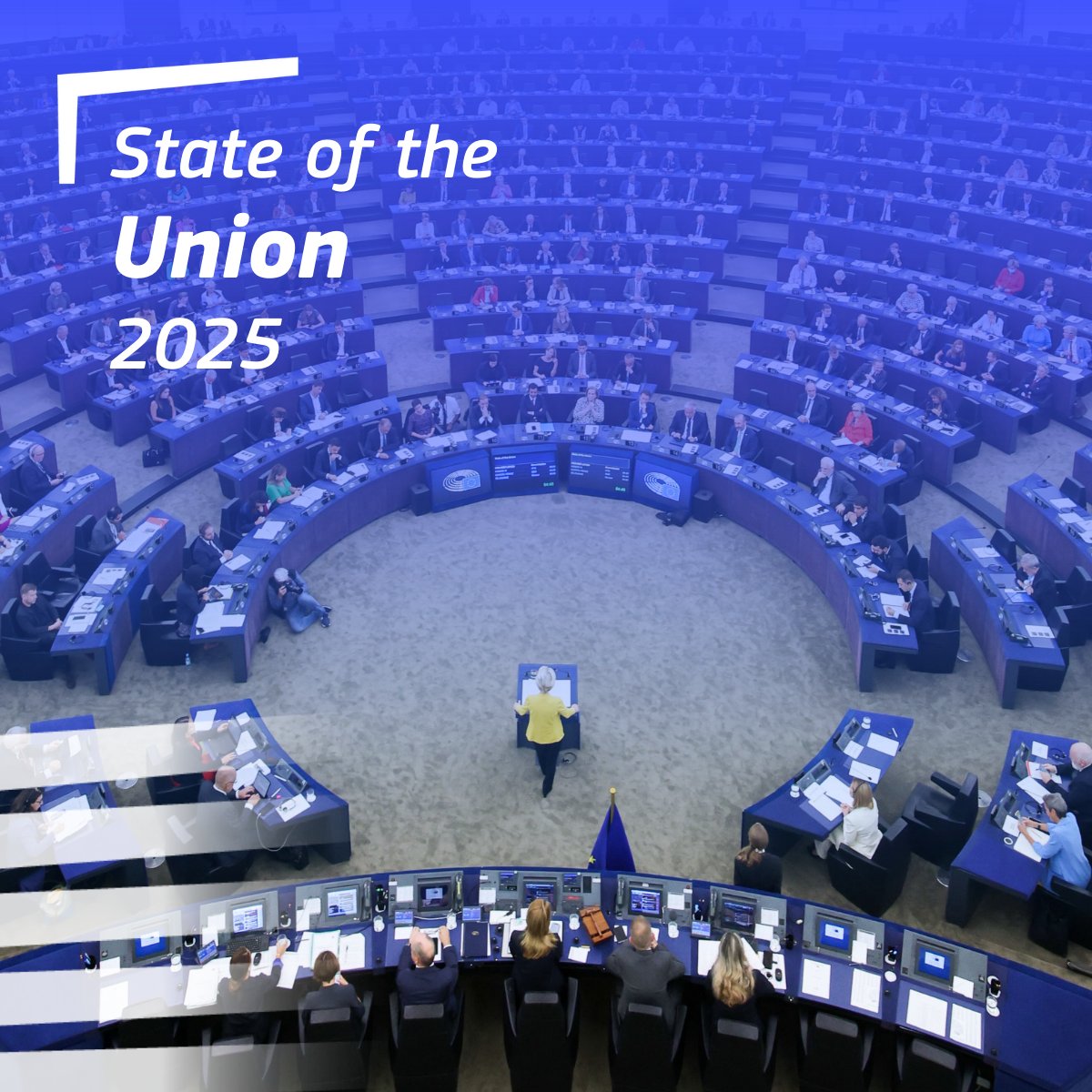 EU_Commission's tweet photo. ⏰ Just 1 hour left until #SOTEU!

Tune in right here to follow President @vonderleyen's address to the @Europarl_EN.

🔴 We’ll be streaming LIVE from 9:00 CEST on our profile - with international sign interpretation included. https://t.co/DNbof52kH5