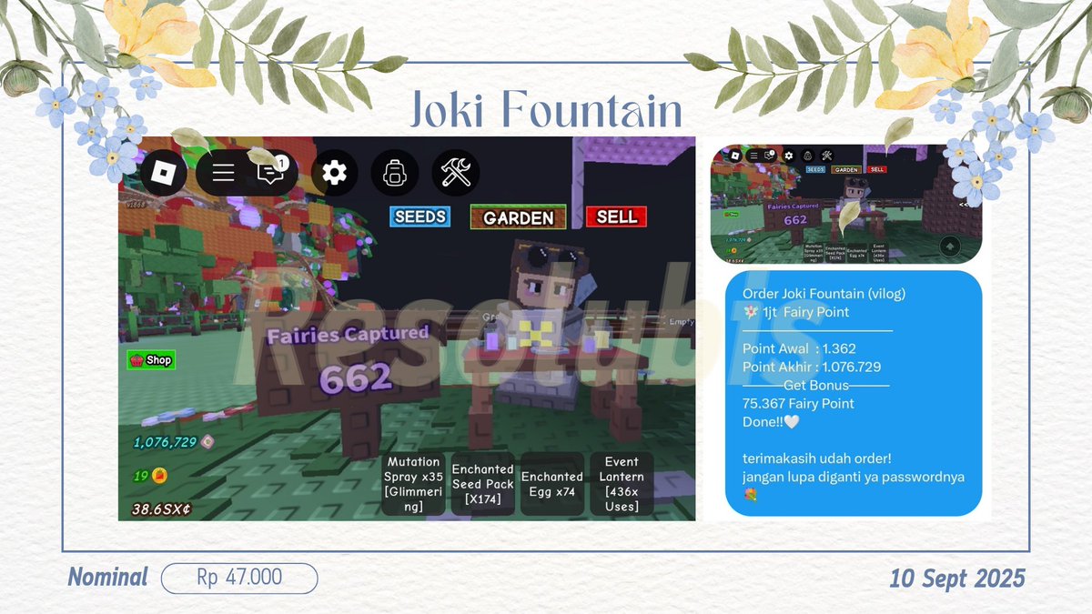 Resolubis's tweet photo. #42 Joki 1jt Point Fairy via login https://t.co/YC65rOYCOv