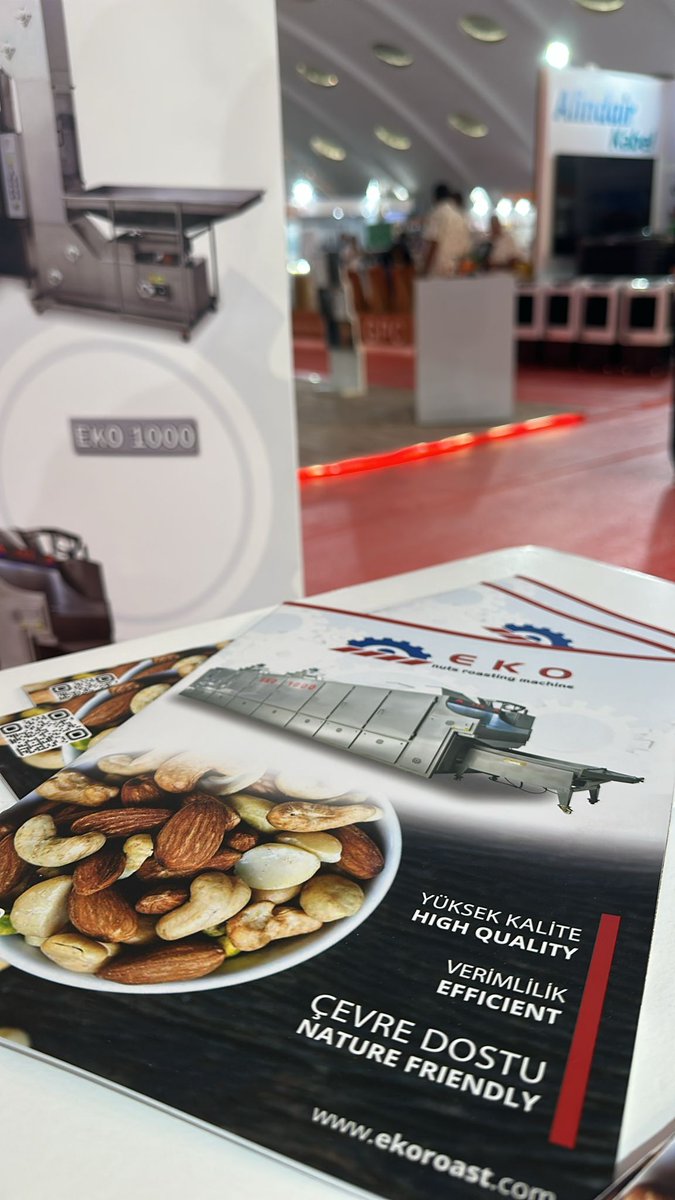 ekoroast's tweet image. Ekoroast Nut Roasting Machinery is at the Siema Foodexpo 2025
We are waiting for you....
Stand Number E06
#Ekoroast #KmsMachine  #SiemaFoodExpo2025 #Morocco #Casablanca #nuts #coffee #granola #muesli #dragee #nutroastingmachine #coffeeroastingmachine #granolaproductionline