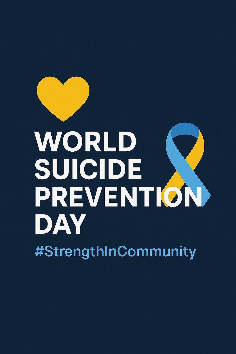 💙 Today is #WorldSuicidePreventionDay

You are not alone.
You are valued.
Your story matters.

Let’s keep breaking the stigma &amp; standing together 💪🏼

#StrengthInCommunity #MentalHealthMatters