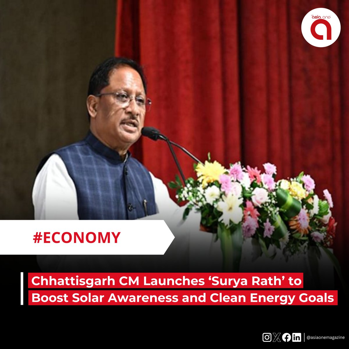 Chhattisgarh CM Launches ‘Surya Rath’ to Boost Solar Awareness and Clean Energy Goals

Chhattisgarh Chief Minister Vishnu Deo Sai launched the ‘Surya Rath’ campaign to increase awareness about solar energy and promote the PM Surya Ghar Free Electricity Scheme. The program