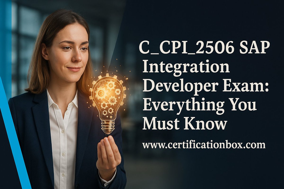 CertificatioBox's tweet image. Master the SAP C_CPI_2506 Integration Developer Exam with a proven study guide PDF. Essential strategies for certification success!
🔗 certificationbox.com/wp-content/upl…
#SAP #C_CPI_2506 #IntegrationDeveloper #CloudSolutions #Tech