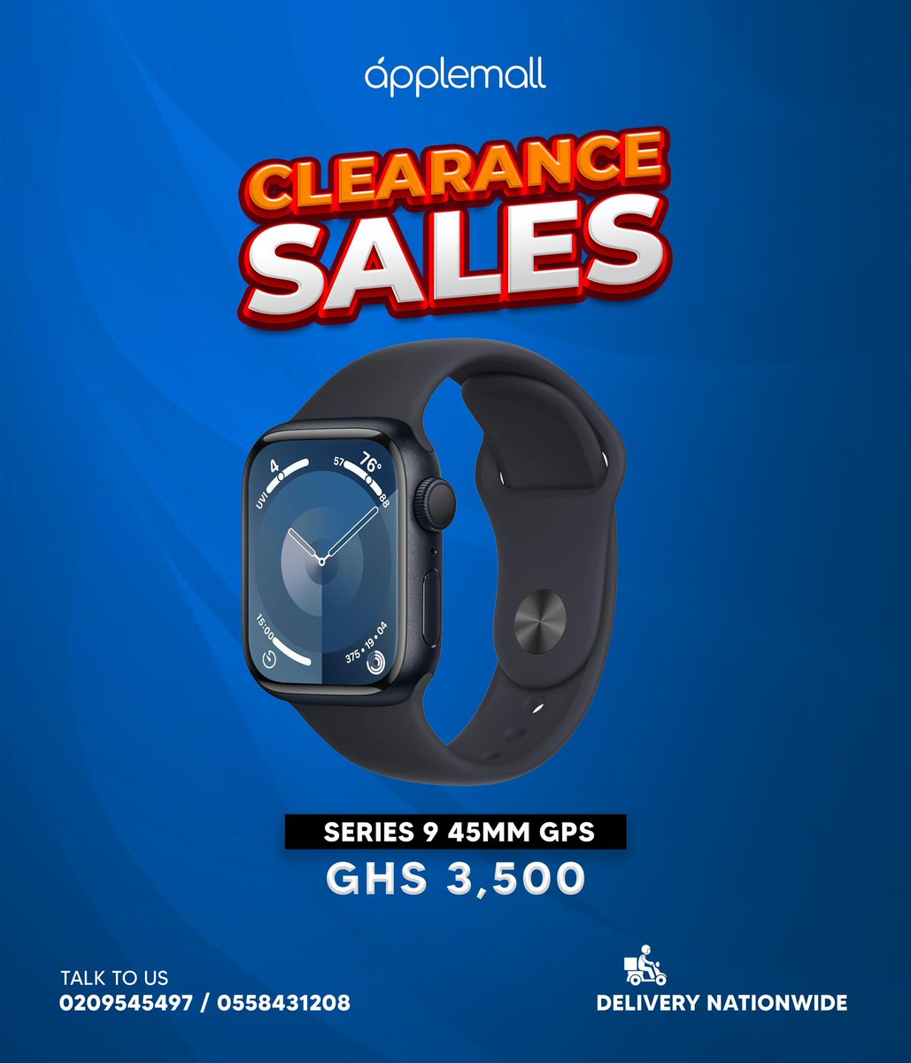 AppleMallGhana's tweet photo. ‼️BIG CLEARANCE SALE ‼️
Apple Watches at unbeatable prices,only at Apple Mall! ⌚️
📲Dm/ call 0209545497 / 0558431208
📍Locate our shop Opposite Nima Shell
KINDLY REPOST🙏🏽
#AppleMall https://t.co/nFB8uYN0P3
