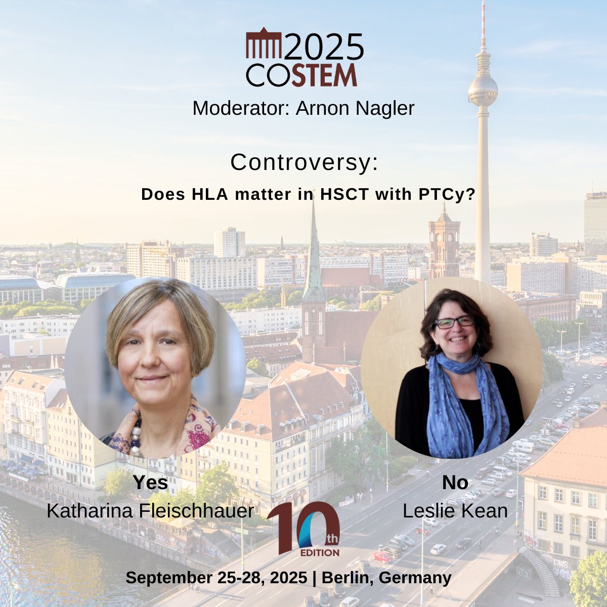 COSTEM Congress (@costemcongress) on Twitter photo ❓ Does HLA matter in HSCT with PTCy?
Join Prof. Katharina Fleischhauer & Dr. Leslie Kean at COSTEM 2025 for this exciting debate in Stem Cell Transplantation & Cellular Therapies.
📅 Sept 25–28 | Berlin
📌 Register today: bit.ly/4a1Pzn7
<a href="/NicoGagelmann/">Nico Gagelmann</a> ❓ Does HLA matter in HSCT with PTCy?
Join Prof. Katharina Fleischhauer & Dr. Leslie Kean at COSTEM 2025 for this exciting debate in Stem Cell Transplantation & Cellular Therapies.
📅 Sept 25–28 | Berlin
📌 Register today: bit.ly/4a1Pzn7
<a href="/NicoGagelmann/">Nico Gagelmann</a>