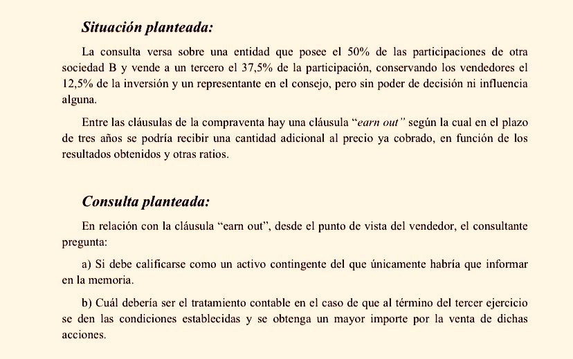 Economistas Contables (@econtables) on Twitter photo 📝 Caso práctico: transmisión de una participación en la que se recibe una contraprestación fija y otra variable. Consulta número 5 del BOICAC número 137/Marzo 2024.
por <a href="/glabatut/">Gregorio Labatut Ser</a> #EC_CGE tinyurl.com/4t2z68p8 📝 Caso práctico: transmisión de una participación en la que se recibe una contraprestación fija y otra variable. Consulta número 5 del BOICAC número 137/Marzo 2024.
por <a href="/glabatut/">Gregorio Labatut Ser</a> #EC_CGE tinyurl.com/4t2z68p8