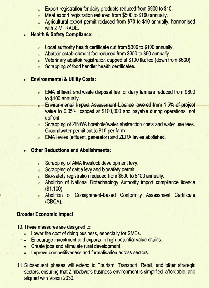 newswireZW's tweet image. Finance Minister Mthuli Ncube has scrapped some fees and eased regulations for livestock and dairy farmers, saying this is the first step in a broader review of costs across the economy.

“The reforms are being rolled out sector by sector, commencing with the agriculture sector”