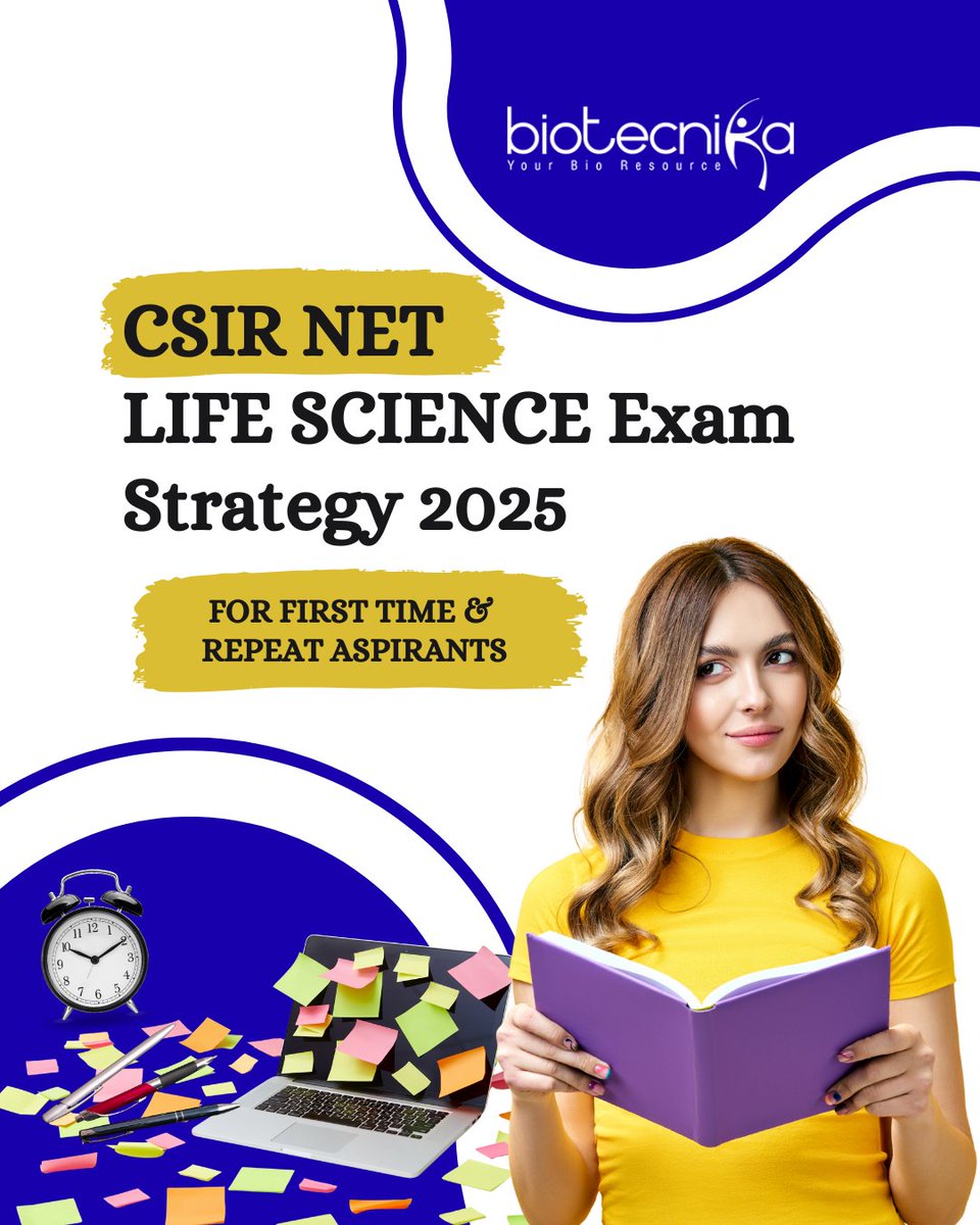 biotecnika's tweet image. 🚀 CSIR NET Dec 2025 is closer than you think
 
But here’s the catch 

👉 Success isn’t just about hard work, it’s also about having the “right exam strategy”.

📖 Read now &amp;amp; give your preparation the winning edge 👉 btnk.org/csir-net-exam-…

#CSIRNET2025 #ExamStrategy