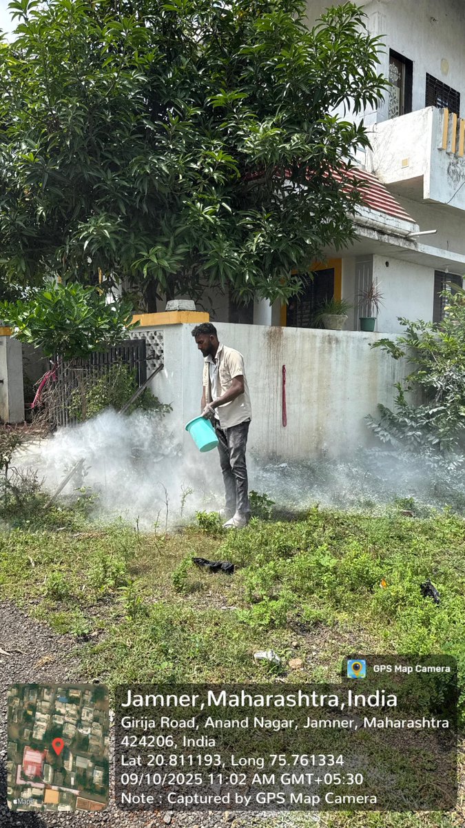 CouncilJamner's tweet photo. 🌿 नगर परिषद जामनेर
जंतुनाशक पावडर फवारणी मोहीम 🧹
📍 स्थळे: तहसील कार्यालय परिसर, राजे नगर (जळगाव रोड), गिरीजा कॉलनी, परदेश पुरा

डेंग्यू-मलेरिया प्रतिबंधासाठी सहकार्य करा, परिसर स्वच्छ ठेवा 🙏

#स्वच्छभारत #स्वच्छजामनेर #आरोग्यमंत्र #डेंग्यूमुक्तशहर https://t.co/fs7EVrhGVg
