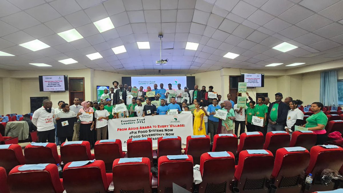 ecosteward1's tweet image. Ongoing!! @ecosteward1 and partners @Afsafrica @GreenFaith_Afr @cafsng @HBCUGreenFund at #ACS2 in Addis Ababa, mobilizing young people  to advancing agroecology rooted in Africa’s indigenous knowledge, biodiversity, and cultural heritage. 
#FoodSoverigntyNow
#FixFoodSystemNow