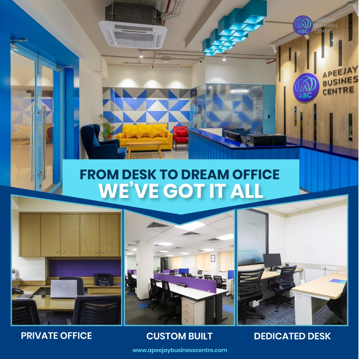 ApeejayBC's tweet photo. 👋 Hello Professionals, Seal the Deal! 💼✨
Get the best deals on 🏢 Private Offices, 🛠️ Custom-Built Spaces &amp; 🪑 Dedicated Desks.
🔥 Premium co-working across India awaits! 🌍

📞 1800 274 1112 | 💻 Click Here

#Coworking #OfficeSpace https://t.co/H0eDRg1Z2I