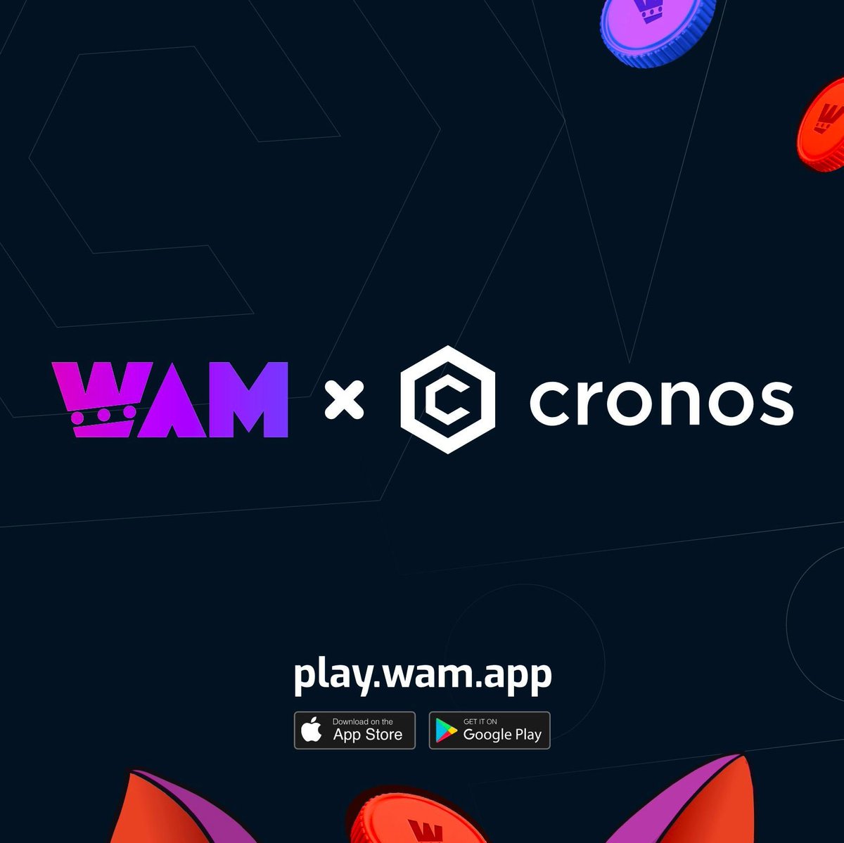 🕹️ Big News

WAM will expand to <a href="/cronos_chain/">Cronos</a> this month!

We are excited to share our decision to bring $WAM / WAM.app to Cronos.

Many activities are coming soon, as we aim to build real value for both our community and the $CRO community.🚀