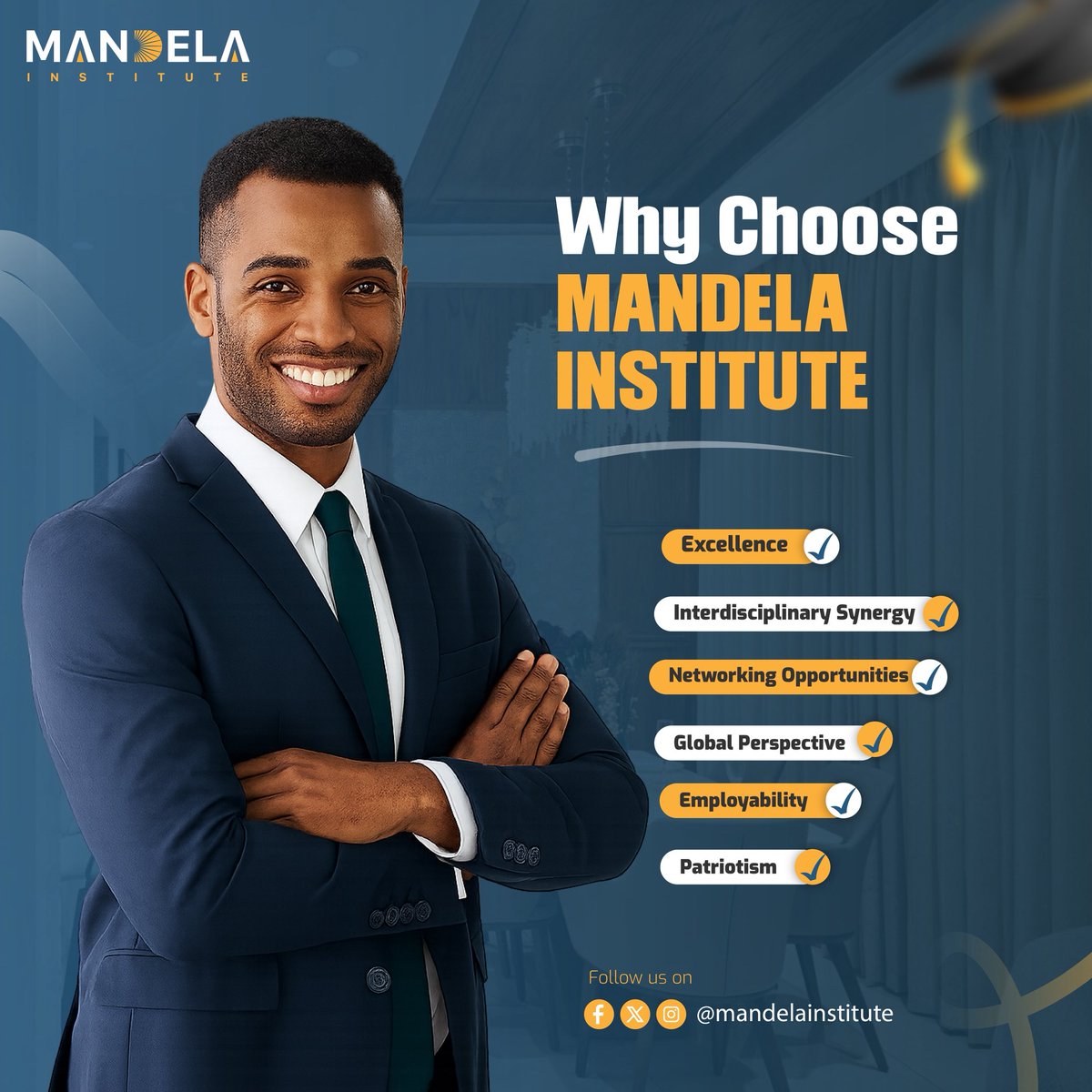 MandelaInst's tweet photo. At Mandela Institute we shape leaders through excellence, innovation and global perspective. Choose Mandela Institute — where education meets opportunity, Apply now https://t.co/k6BeQj1KOn https://t.co/YjjBLlk78H