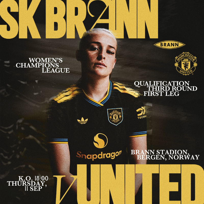 ManUtdWomen's tweet photo. Ready to continue our #UWCL journey 💪

Those outside of Norway can watch SK Brann v United LIVE on #MUTV from 18:00 BST 📲