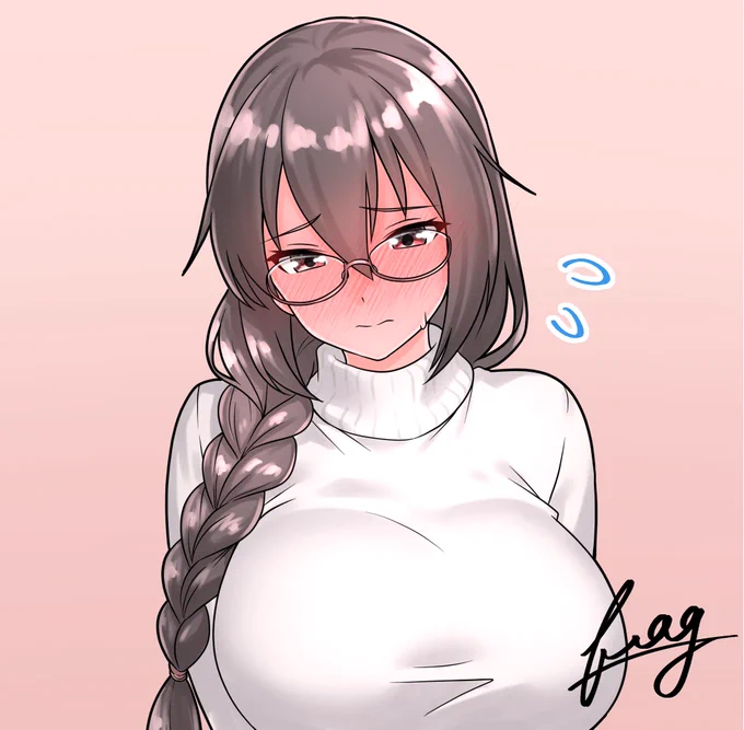 #理由もなく再掲していいタグ #艦これ 三つ編み眼鏡な長門