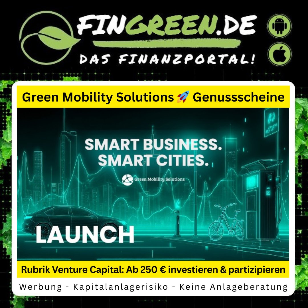 fingreen_de's tweet photo. 🚨🚀 Das dt. #Startup Green Mobility Solutions entwickelt intelligente Infrastruktur -Mobilitätslösungen 🚗.
🔗 https://t.co/XipZ7sDRA3
.
#Innovation #Deutschland #Infrastruktur #Investment #Wirtschaft #Klimaschutz #VentureCapital
.
Kapitalanlagerisiko. Keine Anlageberatung. https://t.co/n8mgDSzwns