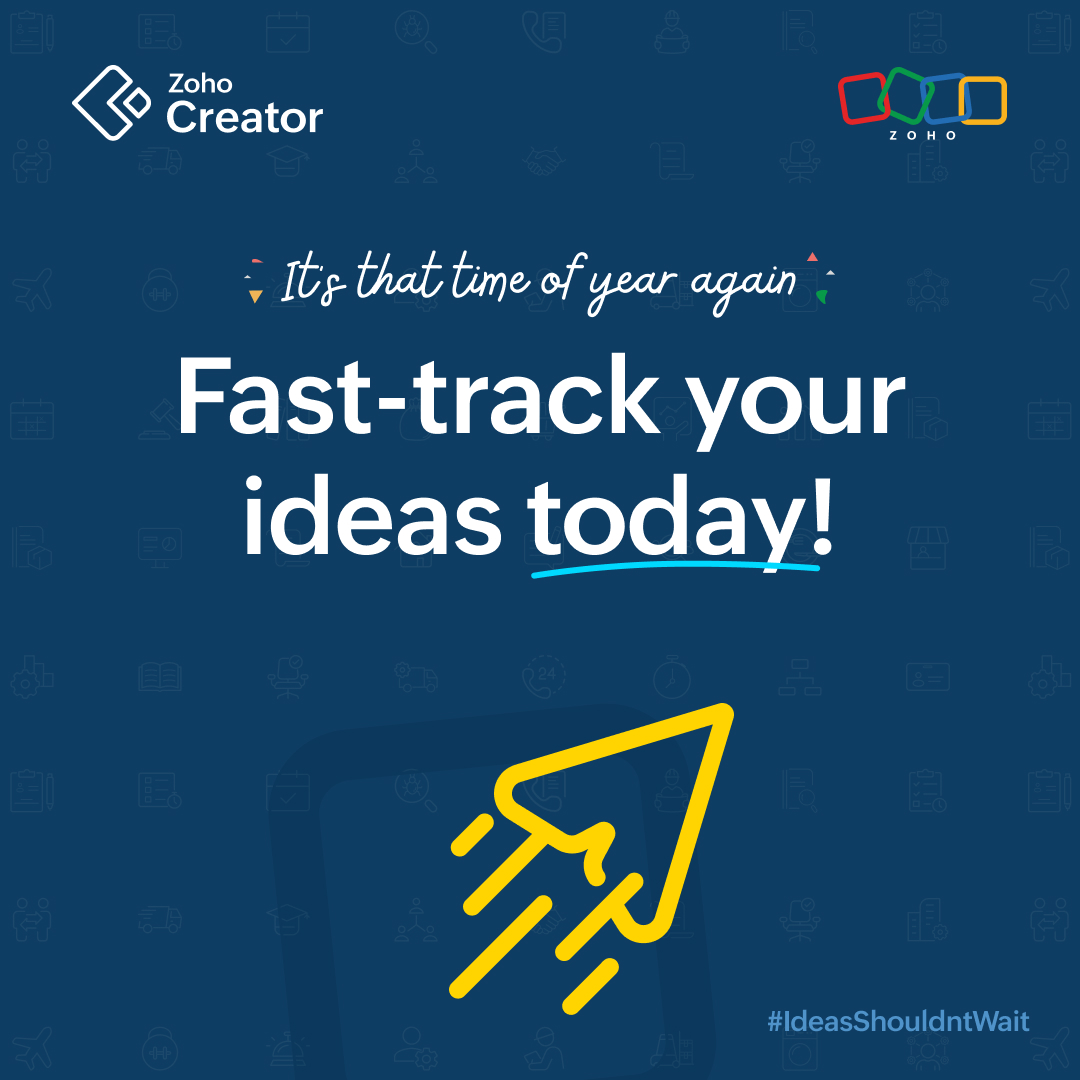 ZohoCreator's tweet image. It&apos;s Developers’ Month, and your ideas can&apos;t wait! Build smarter apps, join exciting contests, learn from fellow developers, and connect with creators worldwide.  #IdeasShouldntWait