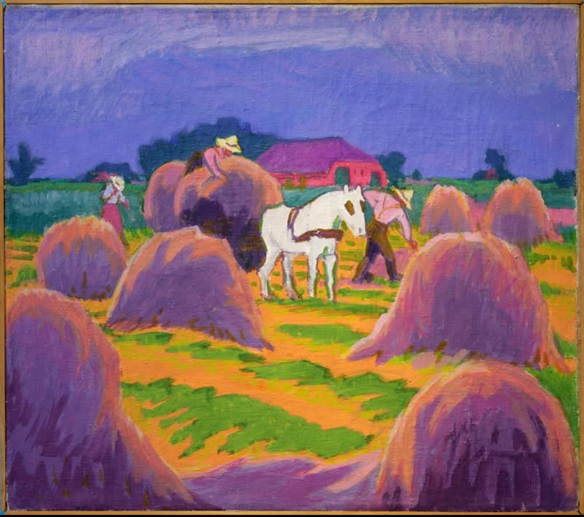 Jan Altink. Het witte paard. 1925, was-/olieverf op doek, 61,5 x 70 cm, Collectie ⁦<a href="/Ploegstichting/">Stichting De Ploeg</a>⁩, ⁦<a href="/groningermuseum/">Groninger Museum</a>⁩.