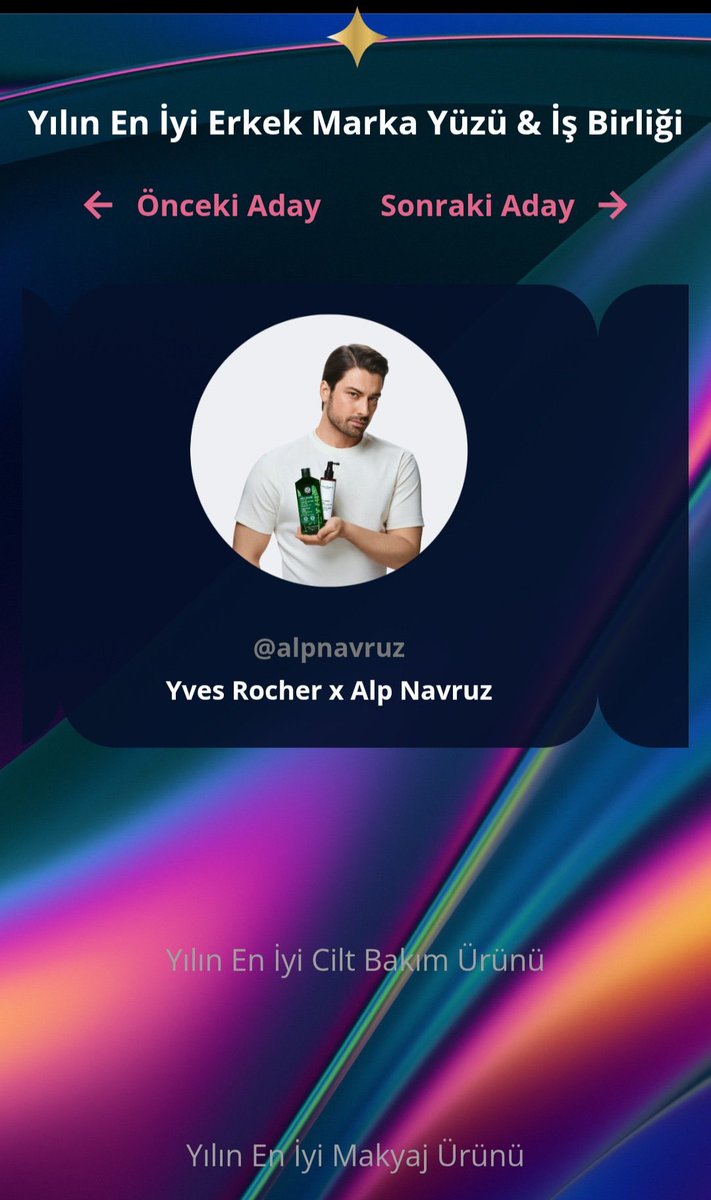 En iyi marka yüzü #AlpNavruz için oylayalım bakalım #ANFC denebunu.com/awards-2024/oy…