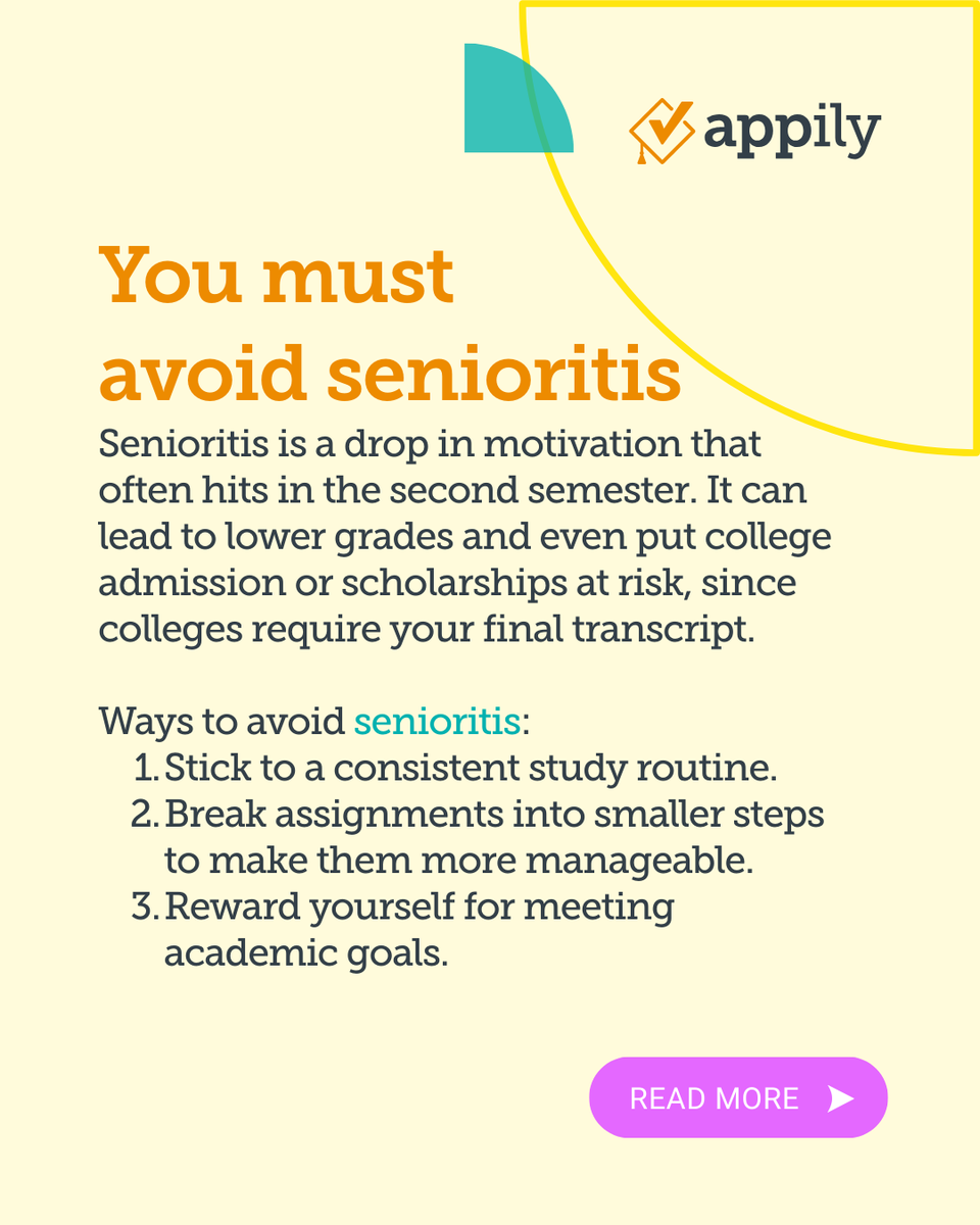 AppilyCom's tweet image. Here&apos;s is what you should expect during your last year of high school! 
#HighSchoolSeniors #SeniorYear #StudentTips #Classof2026