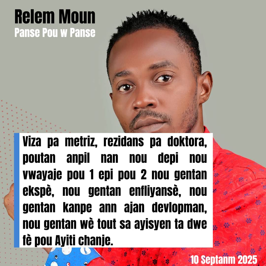 #Twa_P : "Panse Pou w Panse"...
#MaJ_MLA✍🏿📖🇭🇹