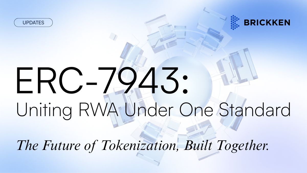 Brickken's tweet image. 📢 We’re proud to be part of a coalition of leading RWA platforms supporting ERC-7943, a new open standard for institutional-grade tokenization.
Our Co-Founder & Head of Blockchain, Dario (@xaler2 ) , in collaboration with a senior researcher from @OpenZeppelin , co-authored…