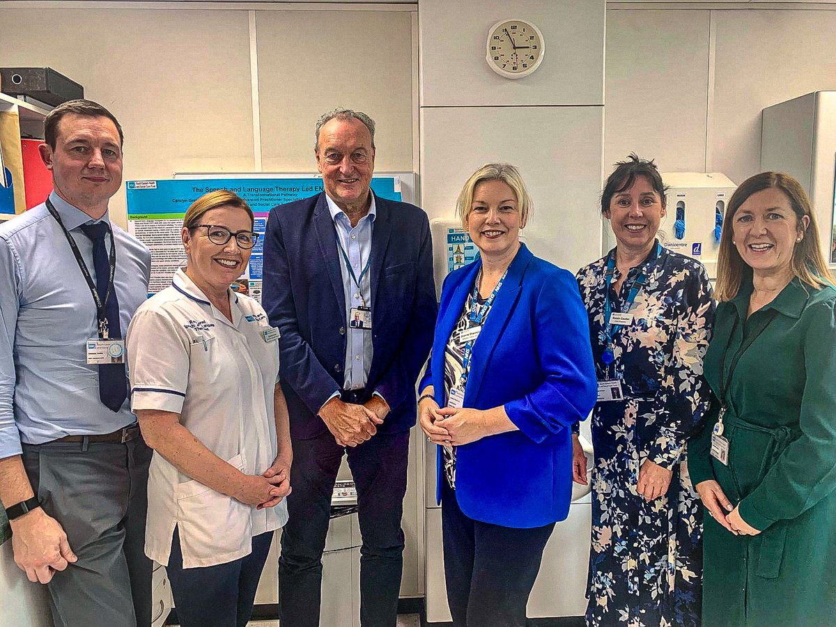 Our Speech &amp; Language Therapy-led ENT Parallel Clinic welcomed Permanent Secretary Mike Farrar to the unit to showcase its work 🙌

Since 2019 the team has cut waiting lists by 80%.

Fantastic team work 👏 

<a href="/healthdpt/">Department of Health</a>