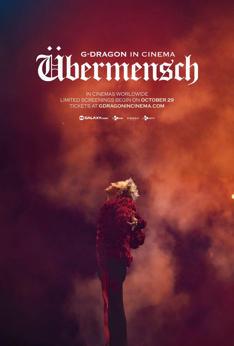 TAIYO413's tweet photo. G-DRAGON IN CINEMA [Übermensch]

🗓 公開日:2025. 10. 29
🎟 チケット販売開始: 2025. 09. 24
🌐 https://t.co/HfkW28mSzP

4DXで見れんのえぐない！？
ジヨンのアトラクションに2時間弱乗ってるようなもんやん！

えぐい鳥肌

#GD
#Übermensch #GDRAGONINCINEMA
#GDRAGON_IN_CINEMA_Übermensch
#지드래곤인시네마위버맨쉬