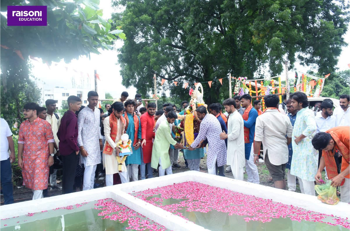 Raisoni Group (@raisoniworld) on Twitter photo GHRCEM, Nagpur celebrated Ganesh Visarjan with faith, festivity, and togetherness — bidding farewell with love and hope.
#RaisoniEducation #AVisionBeyond #Empowerment #RaisoniEngineering #GHRCEMNagpur #GaneshUtsav #GaneshVisarjan GHRCEM, Nagpur celebrated Ganesh Visarjan with faith, festivity, and togetherness — bidding farewell with love and hope.
#RaisoniEducation #AVisionBeyond #Empowerment #RaisoniEngineering #GHRCEMNagpur #GaneshUtsav #GaneshVisarjan
