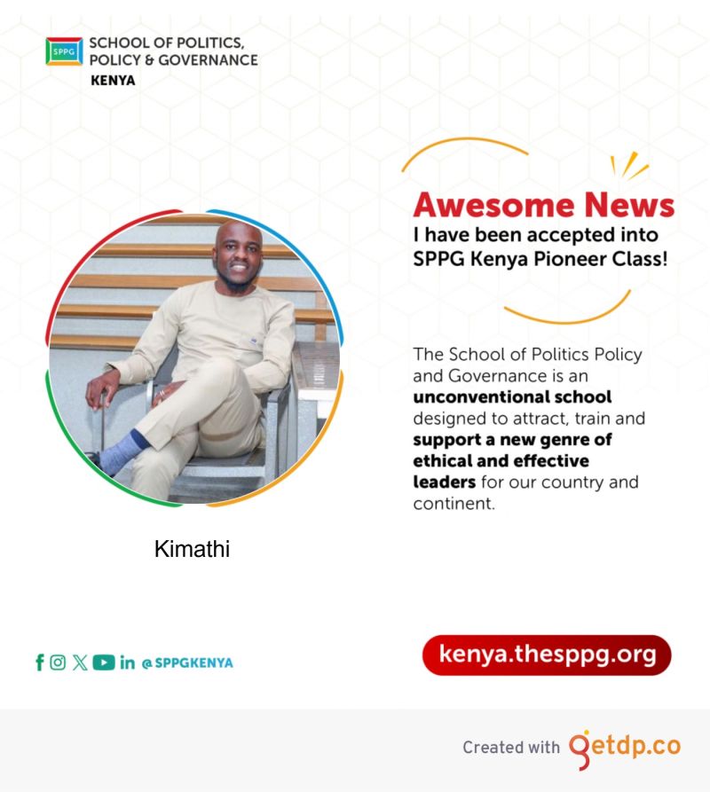🎉 Congratulations! We celebrate our staff and alumni who have been selected to join Kenya’s pioneering class of the School of Politics, Policy and Governance (SPPG) <a href="/sppgkenya/">SPPG Kenya</a>  an unconventional institution committed to nurturing a new generation of ethical, effective leaders