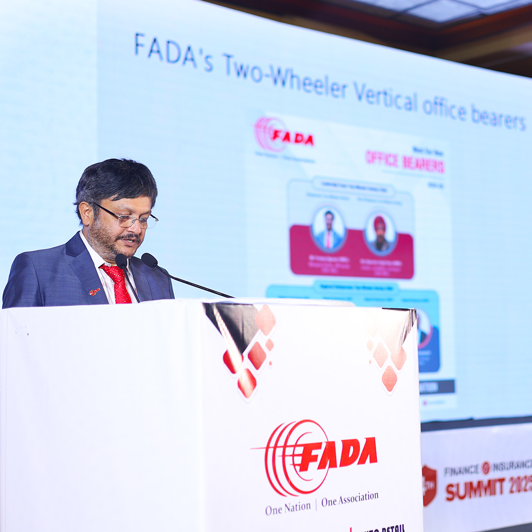 FADA_India's tweet photo. At the 7th #AutoRetailConclave, Mr Pradeep Agarwal, Treasurer, #FADA &amp; Chairman of the Two-Wheeler Vertical, shared key progress updates and outlined the road map ahead, highlighting ways to enhance customer experience, empower dealers, and meet India’s evolving mobility needs. https://t.co/kwNgqjAA0m