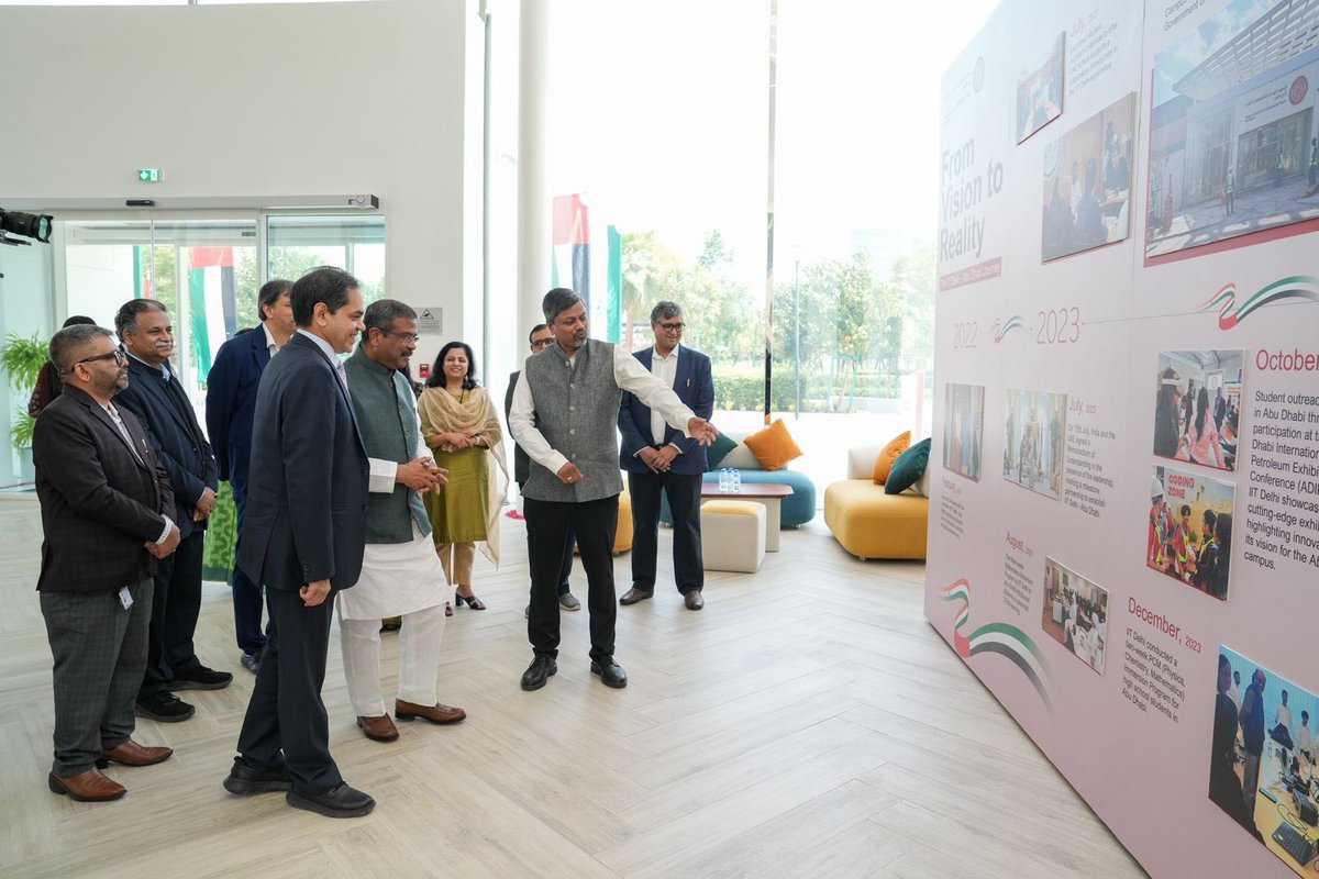 Delighted to receive a hearty welcome at the <a href="/iitdelhi/">IIT Delhi</a> Abu Dhabi campus. My second visit to IIT Delhi Abu Dhabi, glad to see the institute evolve from concept to campus. 

With the prestigious legacy of IIT Delhi, this institution serves as a beacon of knowledge and research and
