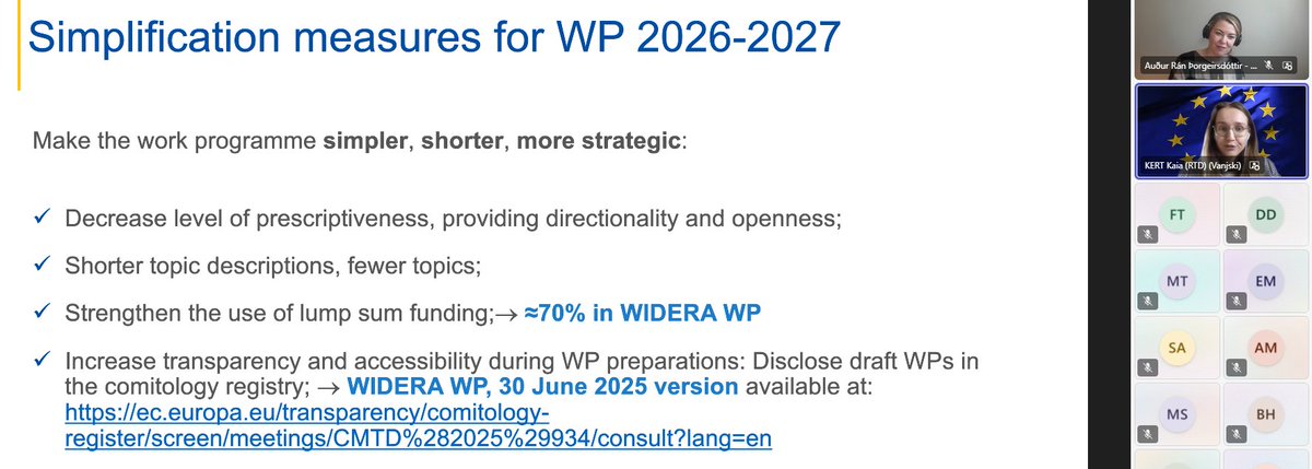 ncp_wideranet's tweet image. 🚀 We’re kicking off September live with our #ERA Seminar for NCPs!
Great to reconnect &amp;amp; dive into:
🔹 ERA Policy Agenda 2025–2027
🔹 #WIDERA Work Programme 2026–2027
🔹 Benchmarking survey insights
🙌 Thanks to our speakers &amp;amp; all NCPs joining the discussion today!