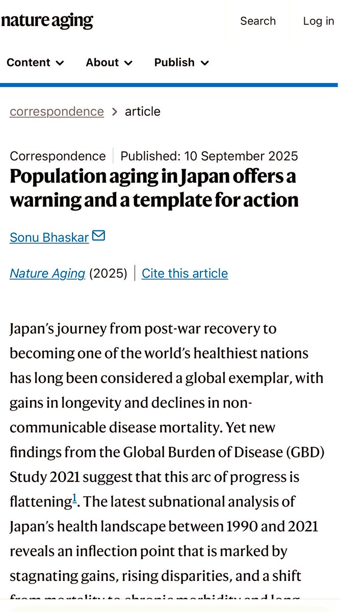 Sonu Bhaskar (@drsonubhaskar) on Twitter photo Well it’s been months in making!
From modest beginnings, I could not have imagined contributing in this way; yet today, I am honored to share my correspondence in Nature Aging.
<a href="/NatureAging/">Nature Aging</a>
Having worked in healthcare systems around the world, both in the Global South and the Well it’s been months in making!
From modest beginnings, I could not have imagined contributing in this way; yet today, I am honored to share my correspondence in Nature Aging.
<a href="/NatureAging/">Nature Aging</a>
Having worked in healthcare systems around the world, both in the Global South and the