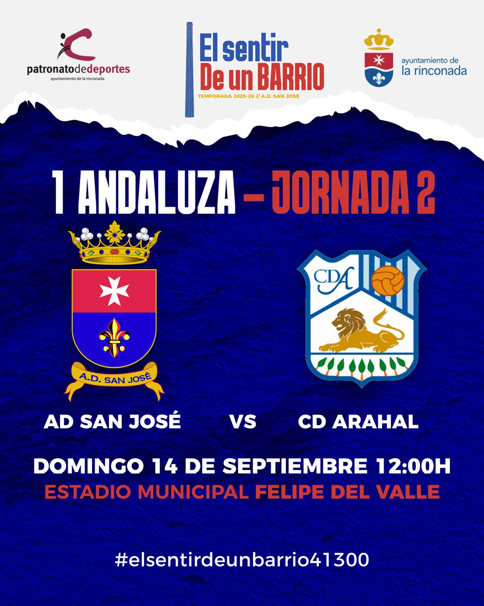 🏠 ¡¡EL PRIMERO EN EL 41300!! 🏠

🆚 <a href="/cdarahalbpie/">C.D. Arahal Balompie</a> 
📅 Domingo 14 Septiembre
⏰ 12:00H
🏟️ Estadio Felipe del Valle 

#elsentirdeunbarrio41300