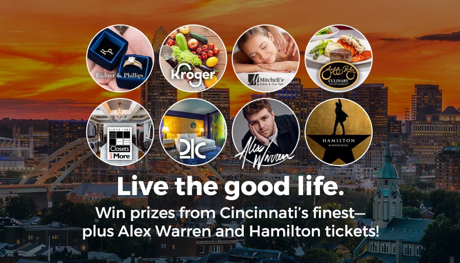 This fall, Q102 wants you to “Live the Good Life” with prizes from some of Cincinnati’s finest!  Check out what you can win!  tinyurl.com/vvj8hcjc