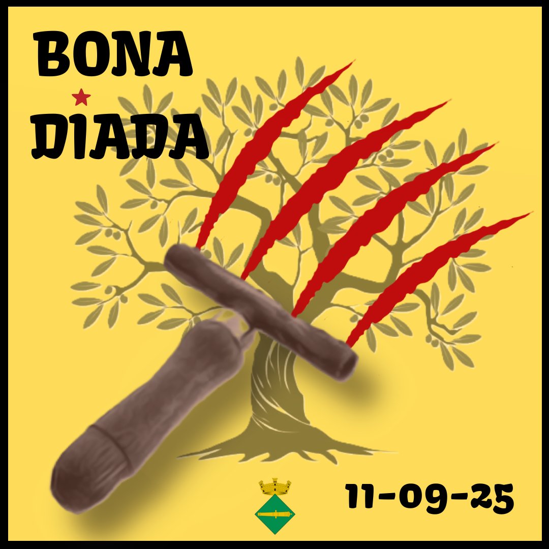 Des de l'ajuntament d'Alcanó us desitgem molt BONA DIADA NACIONAL DE CATALUNYA 2025.