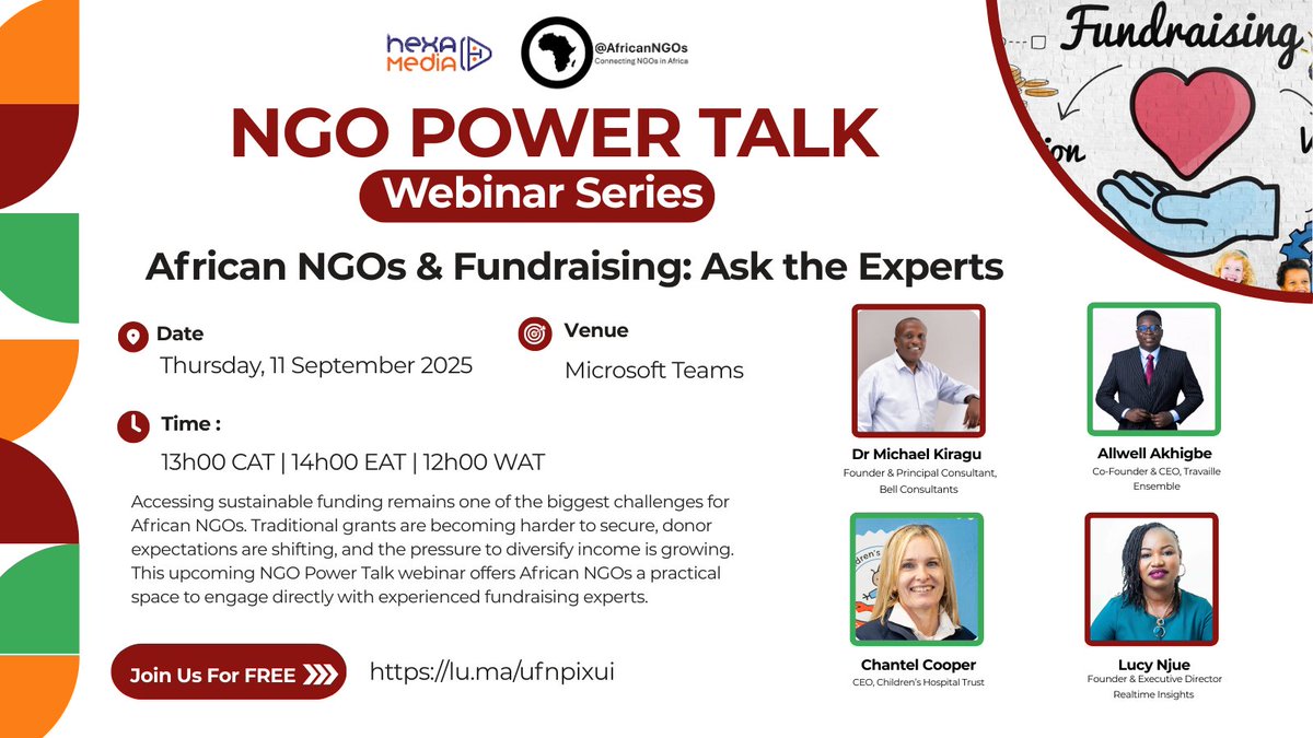 Join the talk tomorrow <a href="/africanngos/">AfricanNGOs</a>  is hosting let's come together and learn <a href="/TambuaSJC/">Tambua Social Justice Centre</a> <a href="/LibacKenya/">Liberty In Action Kenya (LIBAC-Kenya)</a>