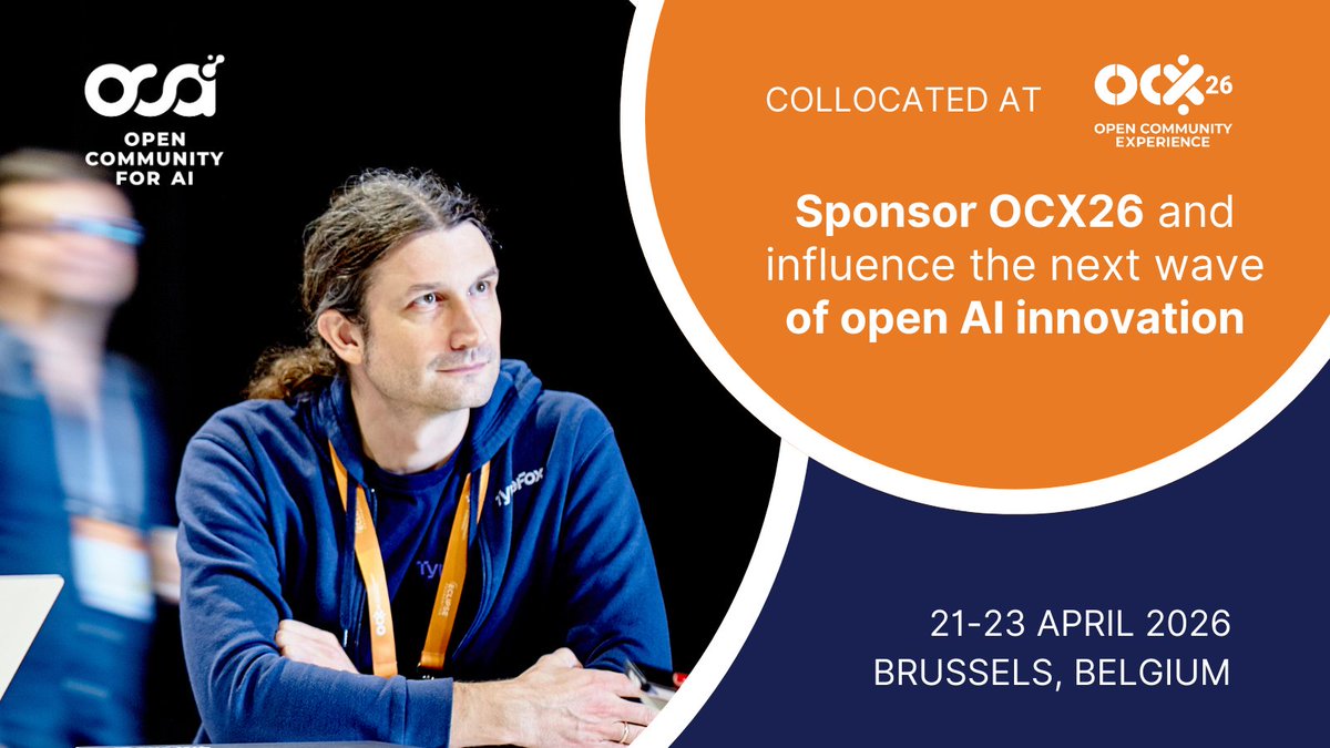 💡 AI and machine learning are among the top areas of interest at <a href="/ocxconference/">Open Community Experience</a>. That’s why we’re introducing a new collocated event: Open Community for AI.

As a sponsor, you’ll connect with these communities and with organisations embracing #AI:  hubs.la/Q03GD-Dv0