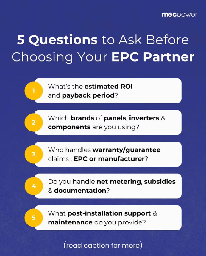 mecpowersol's tweet photo. Solar EPC isn’t about the cheapest quote. It’s about long-term value. At Mecpower, we deliver savings, trust, and performance—built to last.
#SolarEPC #MecpowerSolutions https://t.co/amnhz7NCIb