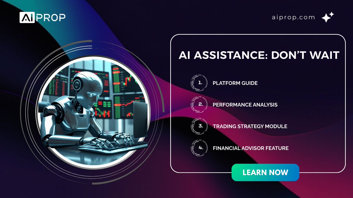 AipropCom's tweet photo. ๐ค Smart traders already use AI
๐ Faster growth โข Smarter trades โข Lower risk
๐ Blockchain payouts โข Global community
๐ Up to $5M funded โข 95% split
๐ Donโt wait. The future of trading is NOW!
#AIProp #AITrading #PropTrading #SmartTraders #FutureOfTrading https://t.co/HYKI2XL8gU