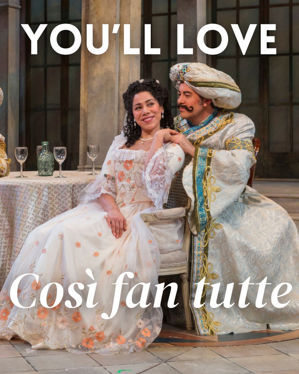 If you liked The Marriage of Figaro, you’ll love Così fan tutte! 🎭
Disguises, tricks, and playful deception run wild in 18th-century Naples—Mozart’s sparkling music makes every twist a delight. 💕
Oct 31–Nov 15 🎟 Tickets sarasotaopera.org/event/cosi-fan…