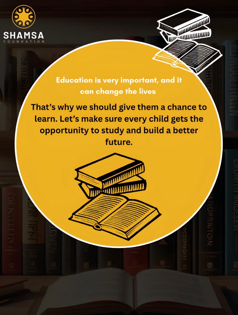 ShamsaFdn's tweet photo. 📚 تعلیم زندگی بدل دیتی ہے

ہر بچے کو سیکھنے، آگے بڑھنے اور خواب دی��ھنے کا حق ہے۔ شمسا فاؤنڈیشن 

بچوں کو تعلیم کے مواقع فراہم کرنے اور ایک روشن مستقبل بنانے کے 

لیے پرعزم ہے۔ 🌟
👉 آئیے، سب مل کر تعلیم سب کے لیے ممکن بنائیں۔ ساتھ چلیں، 

زندگیاں بدلیں! 

#shamsawelfare https://t.co/A7UFRD4G30