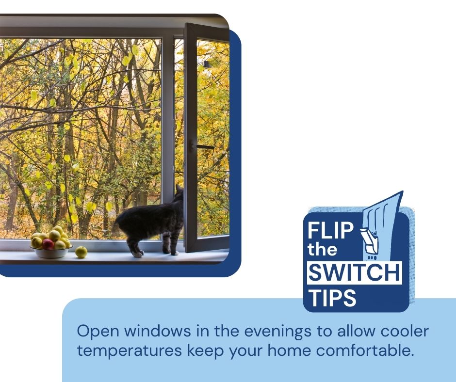 During these cooler late summer evenings, open windows to let in fresh air and reduce the strain on your AC. 🍂 Just be sure to close them in the morning to keep the cool air in and the heat out!