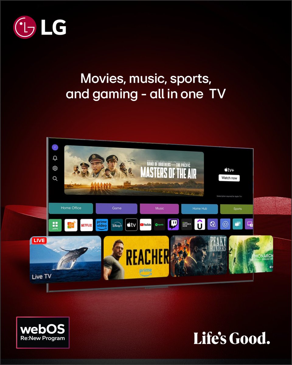 LGAfrica1's tweet image. Why choose one when you can have it all?
The LG QNED TV brings everything you love together, so you never miss a moment.
Learn more: spr.ly/6018AK1y2
#LGQNEDTV #LifesGood #WebOS #SmartTV #QNEDAITV