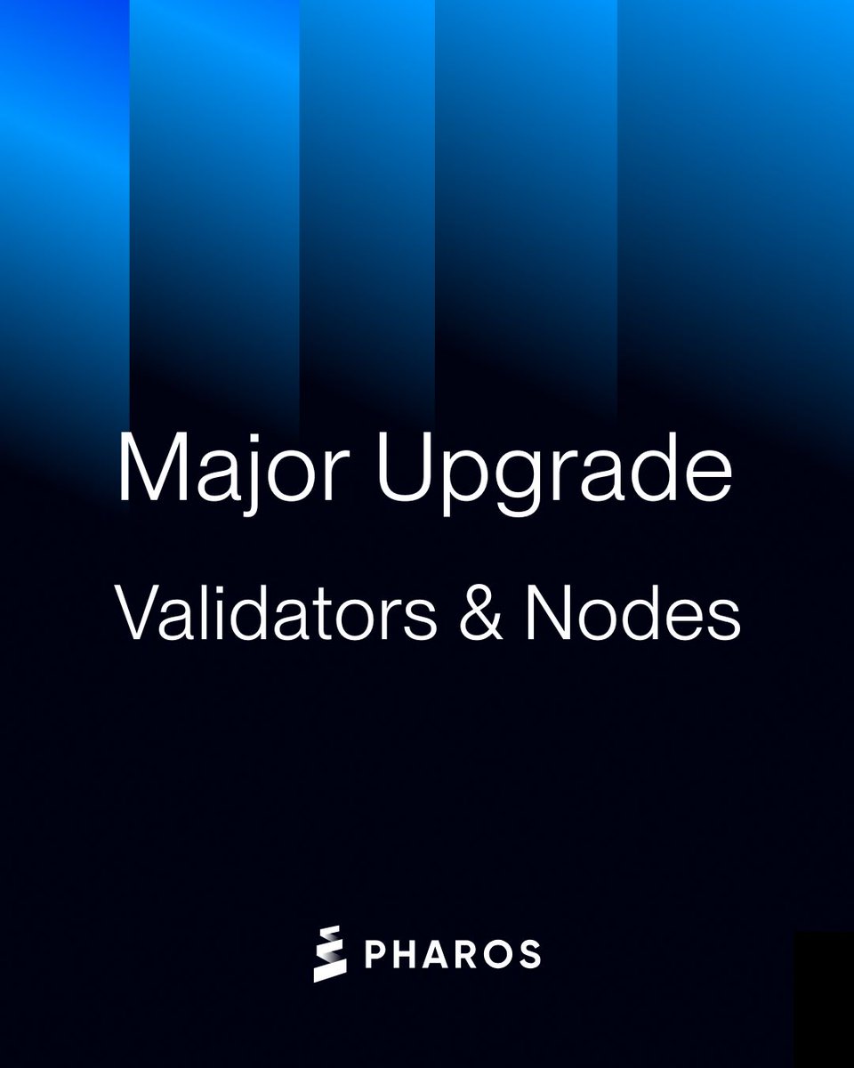 pharos_network's tweet image. Excited to announce that a major upgrade for Validators is coming on Pharos ✨

It is designed to boost performance, reduce costs, and pave the way for massive scale

Get ready for a leaner, meaner, and incredibly efficient node operation

🧵Dive in: