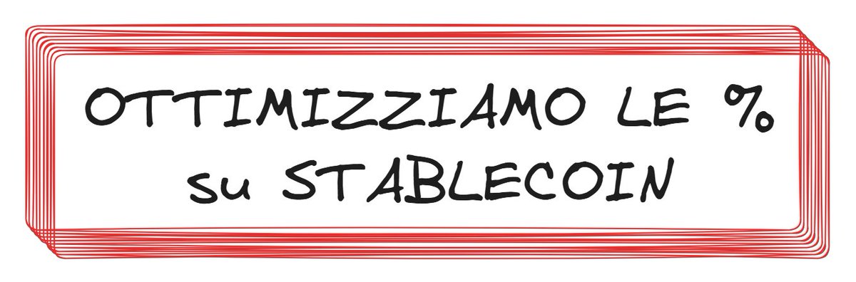 ottimizziamo le % su STABLECOIN in DEFI 🔥

abbiamo visto la volta scorsa le piattaforme con rendimenti interessanti e farming Airdrop

oggi ottimizziamo % e punti

❤️Like&amp;Retweet🔁 di enorme supporto per ricerca e analisi

Ricordate di salvare il thread🔖

Iniziamo👇