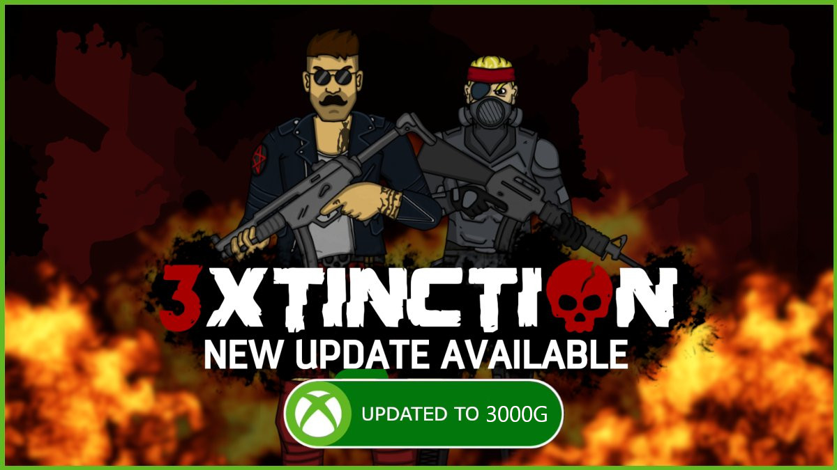 The huge new 2.0 update is now available for 3XTINCTION! 🔥 It brings lots of new content, including 5 new achievements (+1000G on Xbox). 🏆

#gamedev #solodev #IndieGameDev #Xbox #XboxSeries #Steam #achievements