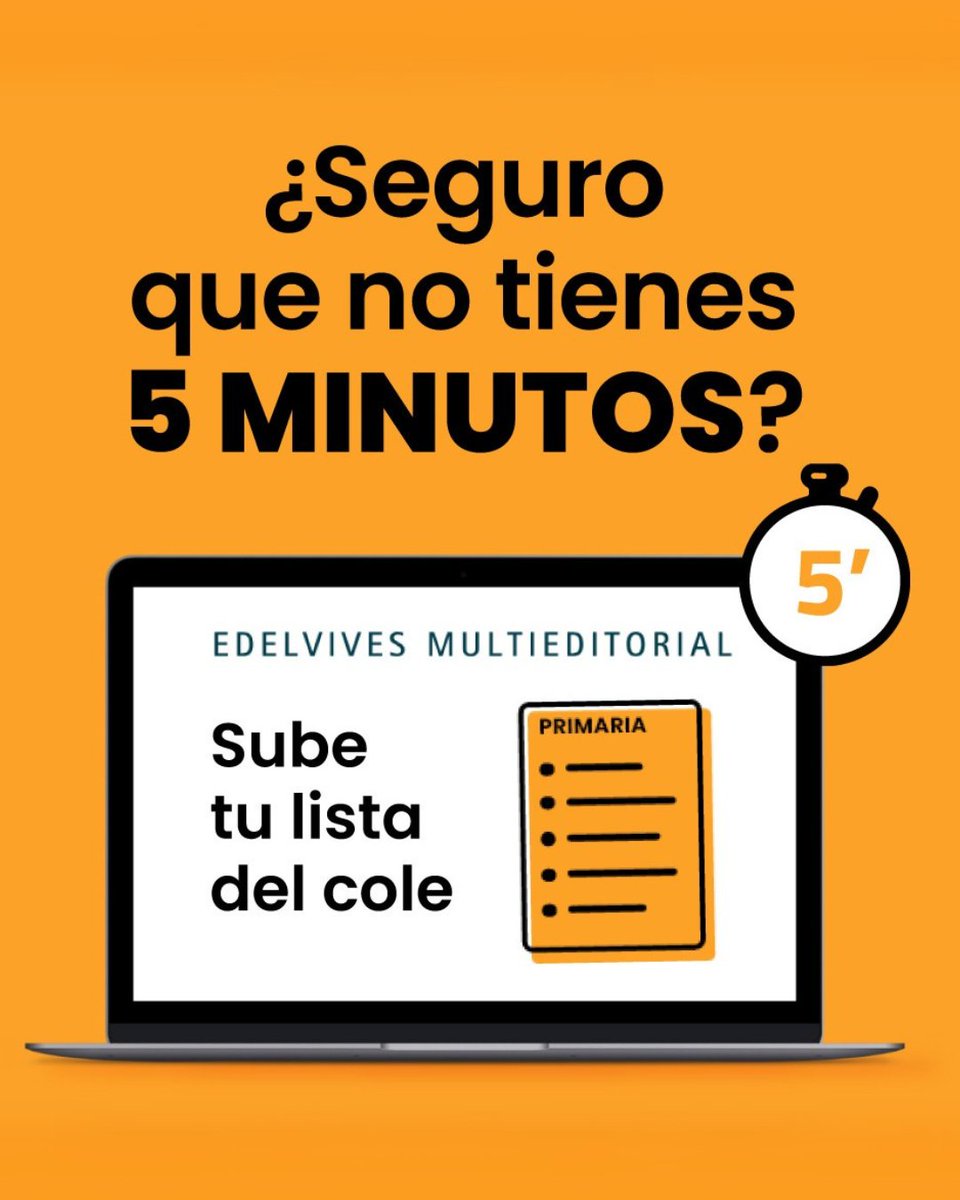 Edelvives's tweet image. ¡Seguro que sí los tienes! 😉

Aprovéchalos para comprar los libros de texto y tenlo todo listo para la vuelta al cole. Te los enviamos a casa gratis.

Hazte con ellos en el enlace de la bio.

#librosdetexto #librosdelcole #vueltaalcole
