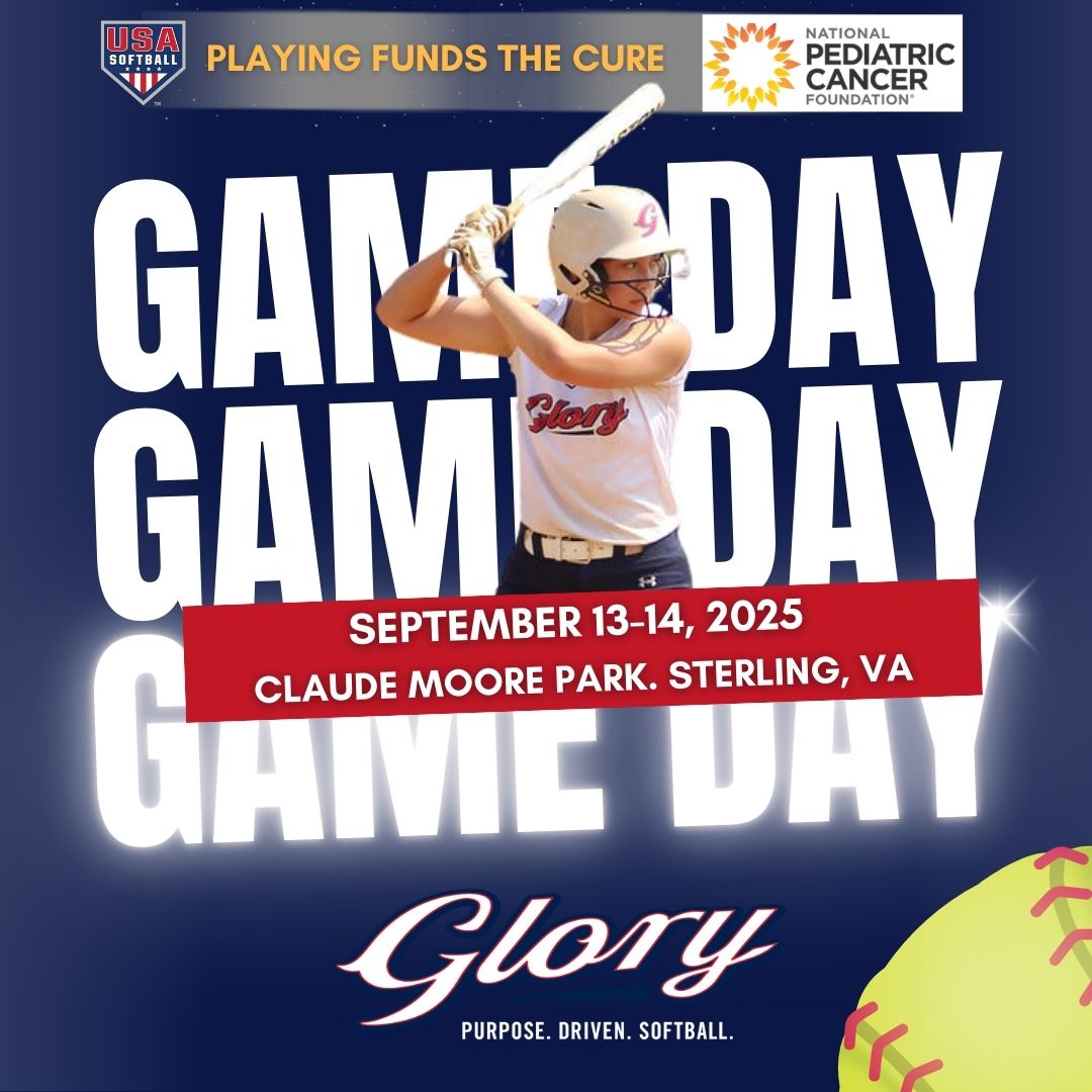 🎗️ This weekend (Sept 13–14), Glory hits the field for more than just wins. We’re proud to compete in the Playing Funds the Cure Tournament - where every play helps raise awareness for kids battling cancer. 💛⚡️
#VAGloryHam #Softball <a href="/PediatricCancer/">National Pediatric Cancer Foundation</a>  @USASoftballofVA <a href="/VAGloryFP/">VA Glory Fastpitch</a>